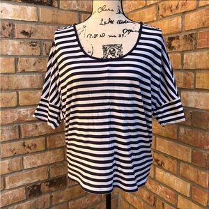 EXPRESS Striped Sleeved Blouse